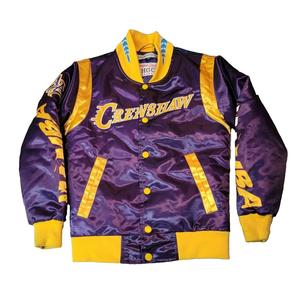 Headgear Classics Kobe Bryant Crenshaw Mamba Mentality Satin Jacket Mens XS
